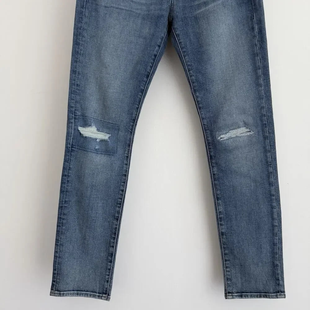 7 For All Mankind Jeans Mens 32x32 Blue Paxtyn Performance Slim Fit Distressed